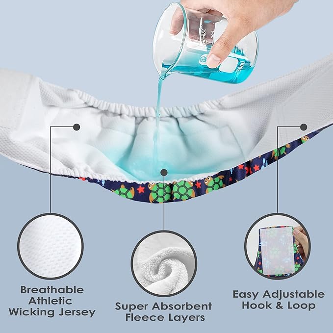 wegreeco Washable Male Dog Belly Band (Stylish Pattern)- Pack of 3 - Washable Male Dog Belly Wrap, Dog Diapers Male (Turtle, S)