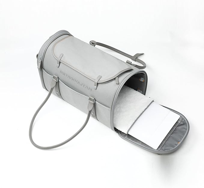 Soft-Sided Pet Carrier for Cats and Small Dogs – Stylish, Airline-Approved Travel Bag with Mesh Ventilation, Collapsible, Removable Pad and Safety Leash, Fits up to 16 lb