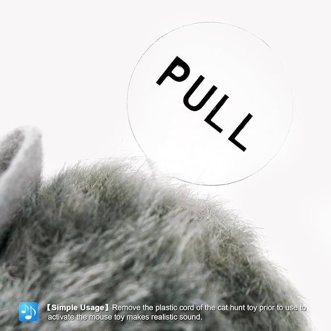 TTcat 2Pcs Silvervine Feather Mice for Cats and Kittens,Interactive Cat Mice Toy,Melody Chaser Cat Play Squeaking Mice.