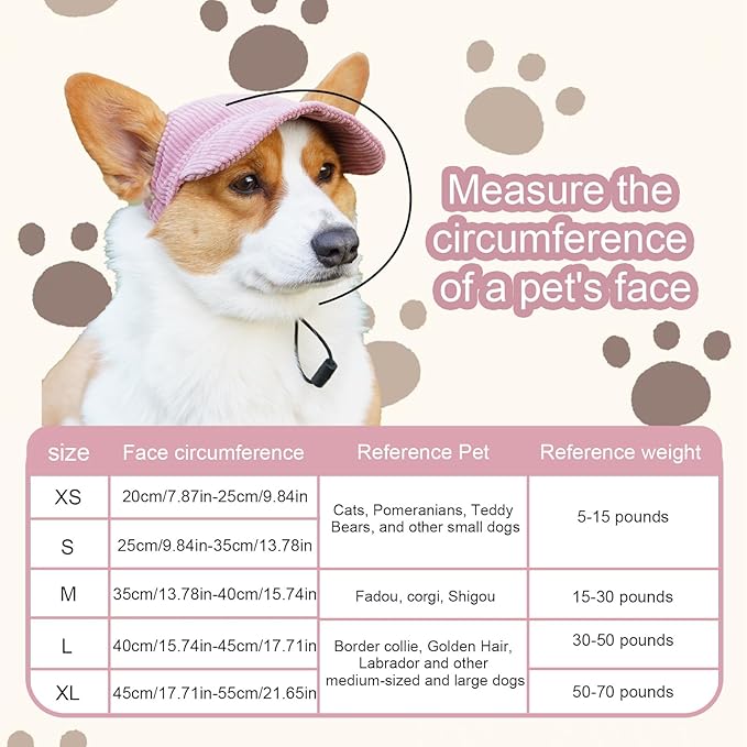 Personalized Dog Hat with Embroidered Name, Custom Dog Hat with Ear Holes, Adjustable UV Sun Protection Pet Baseball Cap Bucket Hats, for Pet Lovers (5 Sizes) (Style2)