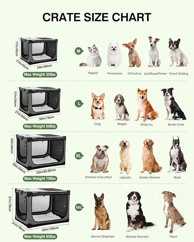 30 Inch Collapsible Travel Dog Crate for Medium Large Dogs, Portable Dog Crate 4-Door Foldable Soft Kennel with Durable Mesh Windows for Indoor & Outdoor Travel, with Storage Bag,Grey