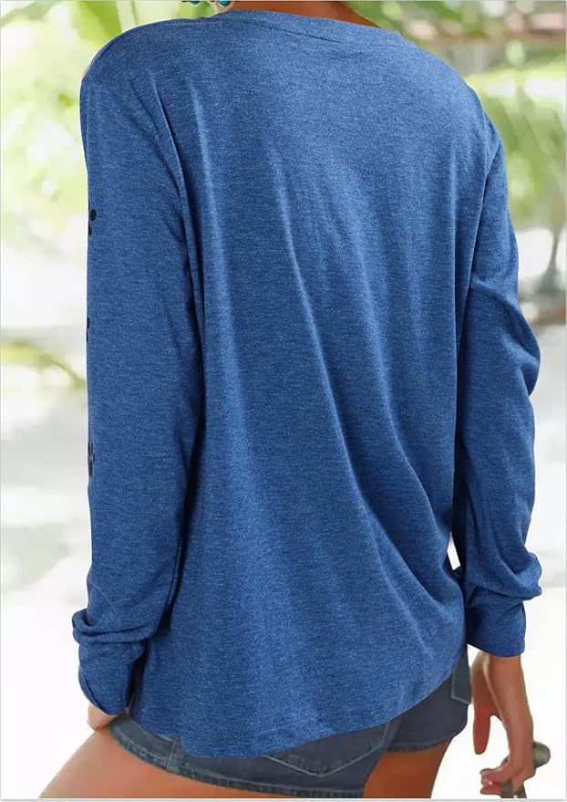 JINTING Cat Shirts for Women - Loose Fit Lightweight Long Sleeve Graphic Tee Fall Printed Crewneck Blouse Casual Tops