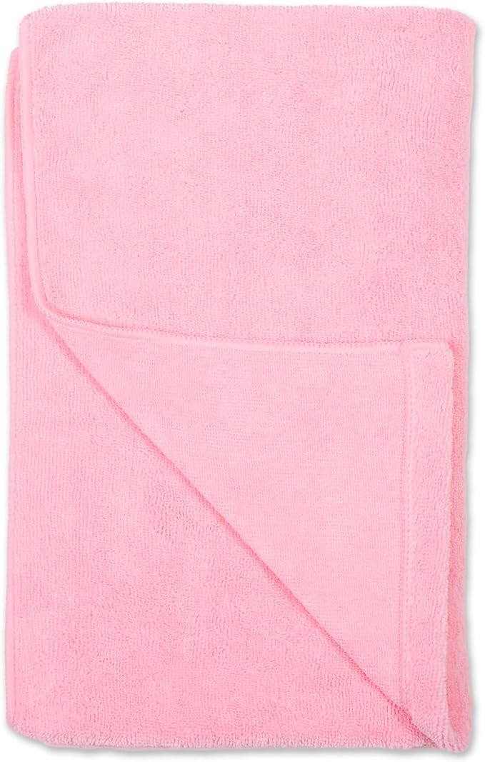 Bone Dry Pet Grooming Microfiber Towel, Embroidered Collection, X-Large,41x23.5", Pink