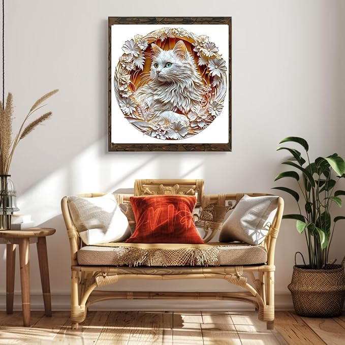 Wooden Puzzles Adults, 3D Cute Cat Wooden Puzzles 100 Pieces, Unique Animal Shaped Wood Challenging Jigsaw Puzzles Gifts for Adults, 8.5x8.5in