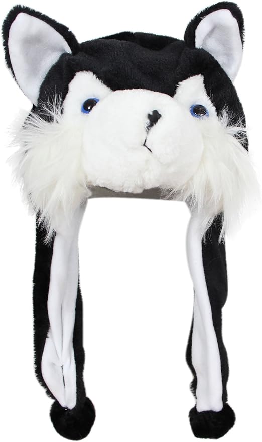 Plush Fun Animal Hats One Size Cap Polyester With Fleece Lining