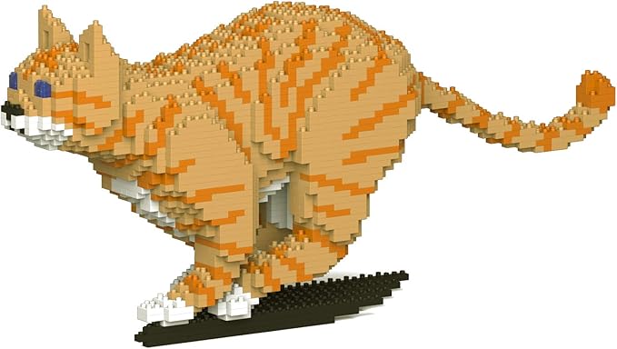 JEKCA Cat 18S-M01 | Tabby Cat Plastic Building Blocks | Age 14+