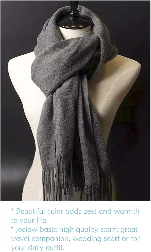 Jeelow Womens Pashmina Shawl Wrap Scarf - Elegant Dressy Evening Poncho Cape for Formal and Wedding Outfits