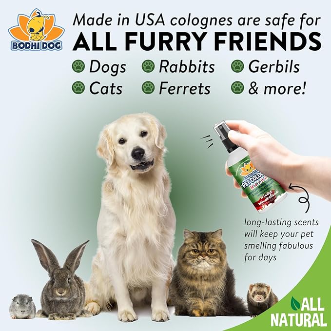 Bodhi Dog Premium Dog Cologne - Deodorizing Dog Perfume & Conditioner for Dogs & Cats - Natural Long Lasting Spray for Pets - Gentle & Safe Formula, Made in USA (Winter Wonderland 4 Fl Oz)
