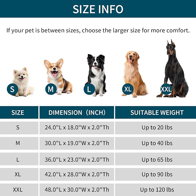 Dog Bed Medium Size Dogs - 30-inch Dog Crate Pad with Removable Washable Cover and Waterproof Lining - Memory Foam Kennel Mat - Reversible Pet Bed (Cool & Warm), Dark Grey