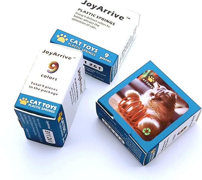 9 Colors Cat Spring Toy, Colorful Springs Self-Play Cat Toys for Indoor Cats,Interactive Cat Toy, Cat Kittens Spiral Coil Springs for Swatting,Biting,Hunting,Pouncing -36PCS