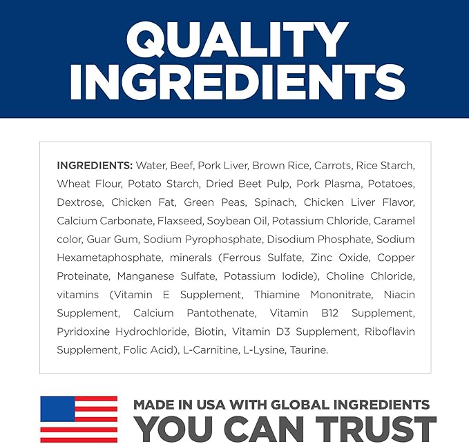 Hill's Science Diet Adult 7+, Senior Adult 7+ Premium Nutrition, Wet Dog Food, Beef & Vegetables Stew, 12.8 oz Can, Case of 12