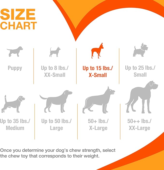 Nylabone Original Bone Power Chew Toy for Dogs, Durable & Tough Dog Toys for Aggressive Chewers, Original Flavor, X-Small/Petite - Up to 15 lbs, 1 Count