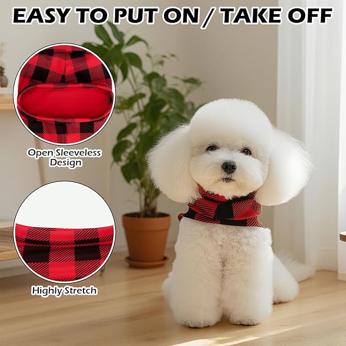 EXPAWLORER Soft Cat Sweater - Checked Sweaters for Cats Only Warm Kitten Clothes, Fall and Winter Pet Coat Pullover Design, Fleece Sweatshirt Clothing Also for Puppy Small Dogs, Large