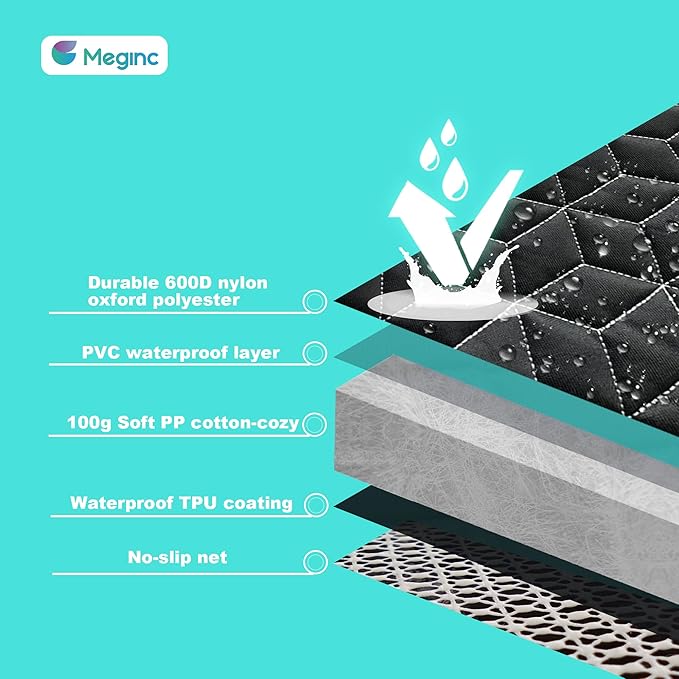 Bench Dog Car Seat Covers for SUV, Waterproof Dog Seat Cover for Back Seat Fit Ford Explorer Heavy Duty Non Slip Back Seat Cover Protector for Chevrolet Tahoe/Yukon/Suburban/Expedition