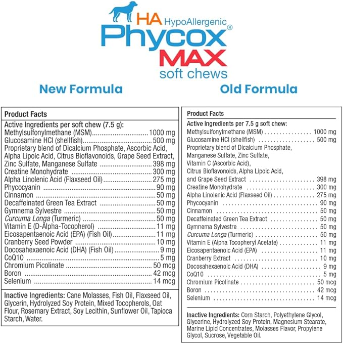 DechraSupply Phycox MAX Hypoallergenic (HA) Soft Chews, Joint Supplement for Dogs (90ct)