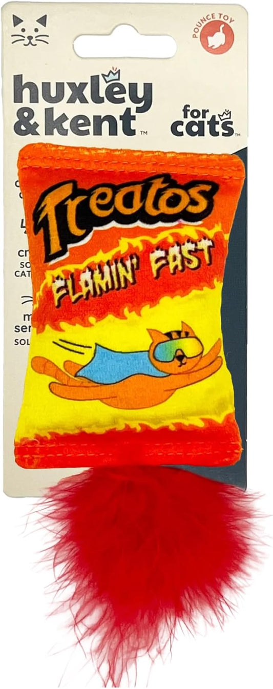 Huxley & Kent Plush Cat Toy - Interactive Catnip Toy for Cats & Kittens - Soft with Crinkle & Catnip - Fun Indoor Play - Treatos Snacks