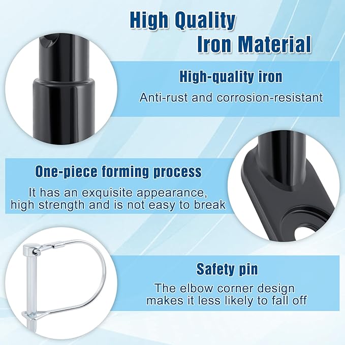 Bike Trailer Hitch, 12 mm Bike Trailer Hitch Connector with Locking Pin, Steel Bike Trailer Attachment Coupler, Glossy Bicycle Adapter for Luggage Dog Pet Cargo Trailer - 1 Set