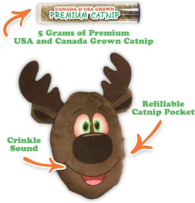 Meowijuana | Furry and Bright Bundle | Get Blitzed Reindeer and Winter Lift | Promotes Play and Cat Health | Includes Organic Catnip | Feline and Cat Lover Approved