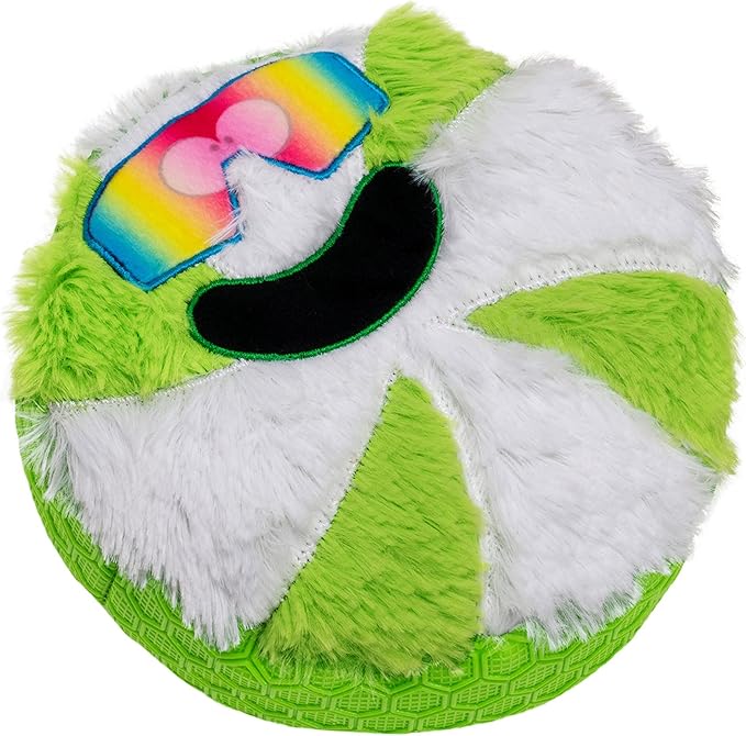 goDog Holiday Collection Mixed Materials TPE-Plush Cool Mint Squeaky Dog Toy, Chew Guard Technology - Green/White, One Size