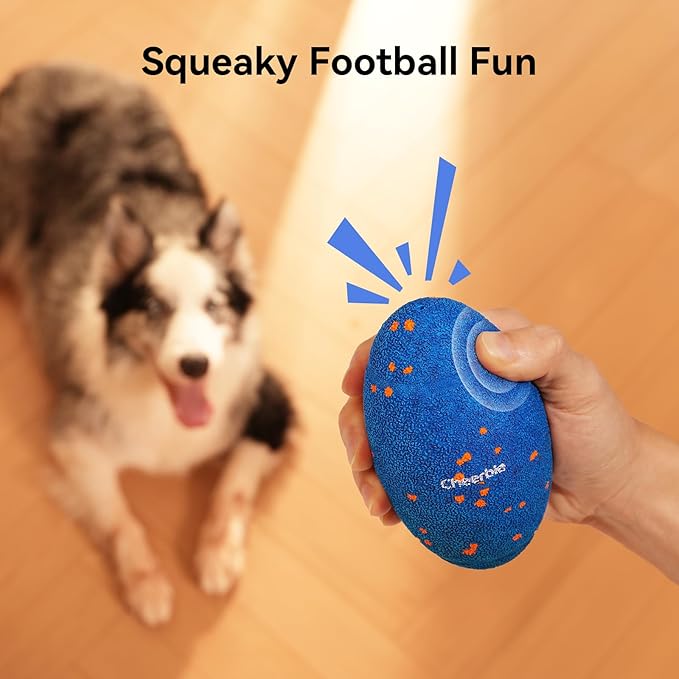 Cheerble Smart Interactive Dog Toy, Wicked Rugby, Squeaky Dog Toy Football, Automatic Moving, Bouncing, and Rotating, E-TPU Material, Bouncing Fetch Toy for Indoor/Outdoor Use and Small to Large Dogs