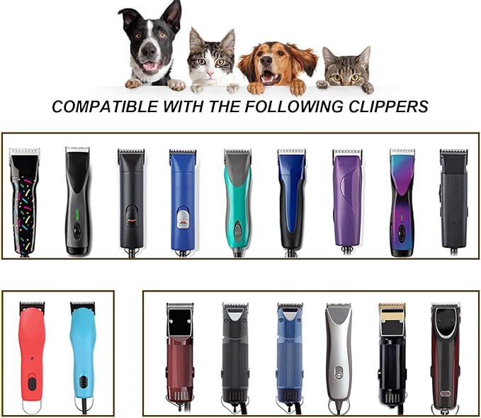 4 Skip Tooth Blades,Detachable Pet Dog Grooming Steel Blade，Compatible with Andis,Oster A5,Wahl KM10 Series Clippers,Cut Length 3/8-Inch (9.5mm)