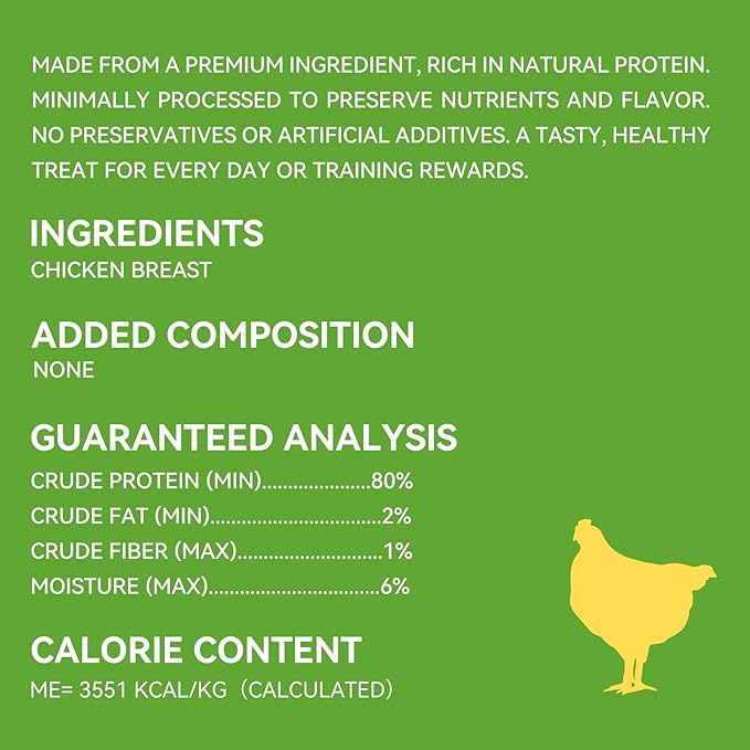 OPET Freeze Dried Cat Treats - Single Ingredient High Protein Pet Food, Healthy Training Snacks, Freeze Dried Chicken Food Toppers for Cats and Dogs, Grain Free (1.76oz)