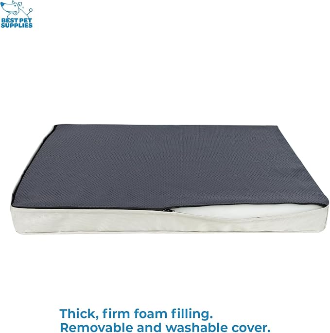 Best Pet Supplies Dog House Bed Crate Mat Tent Indoor Round Soft Plush for Small, Medium, and Large Breeds - Beige, 35 x 22 x 4