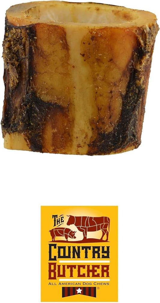 2" Beef Marrow Dog Bones for Aggressive Chewers, Medium Breed Dog Treat, Natural, Tough, Chew Toy, Made in The USA, 12 Count