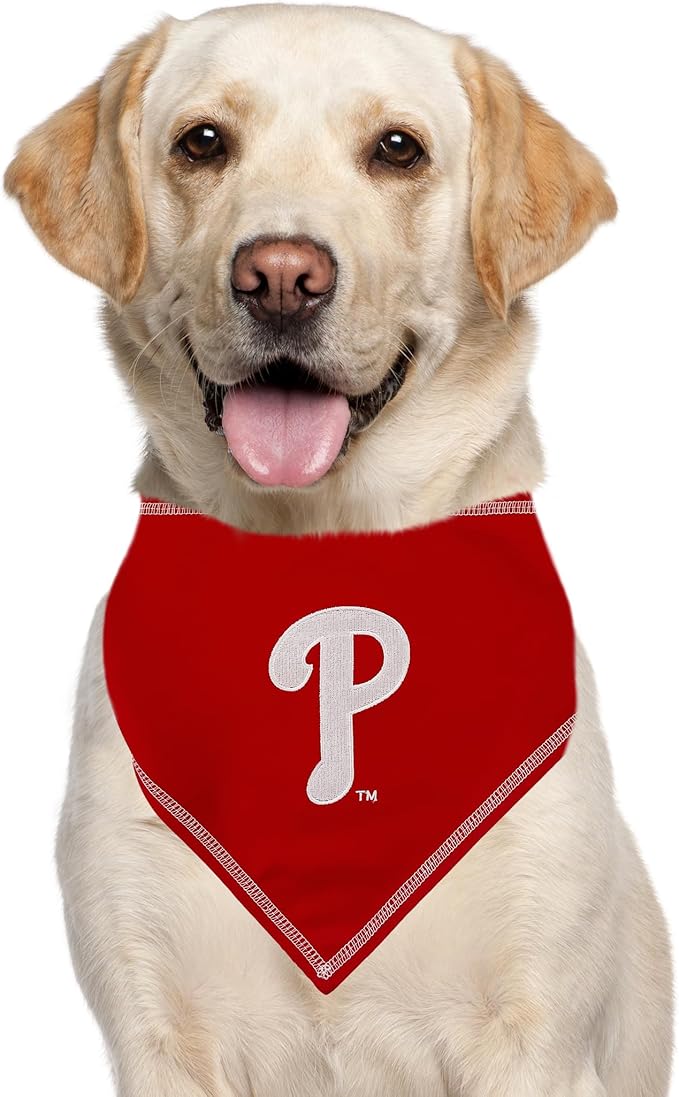 Pets First MLB Philadelphia Phillies TIE Bandana, Large/X-Large. Dog Bandana Scarf Bib for Pet Cat Dog. The Ultimate Game-Day, Party Bandanna, Birthday Event