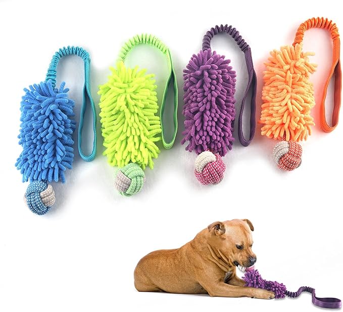 wodoca Dog Tug Toys for Aggressive Chewers, Interactive Dog Rope Toy, Tug of War Toys, Puppy Chew Toys Rope with Strong Squeak, Knots Cotton for Teeth Cleaning, Training Medium, Large Dogs