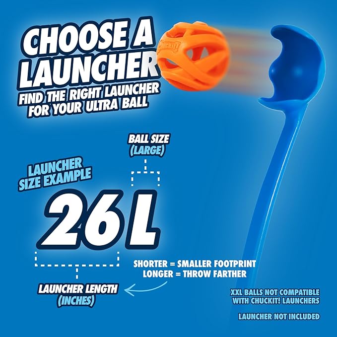 Chuckit! Air Fetch Ball Dog Toy - Size Large - For Dogs 60-100 lbs - Bouncy and Durable - Hollow Design - 3-inch Diameter - Pack of 1