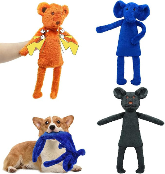 3 Pack No Stuffing Dog Toys,Dog Squeaky Toy to Keep Them Busy Interactive Dogs Toy for Boredom, Puppy Toys for Small, Medium, and Large Breed