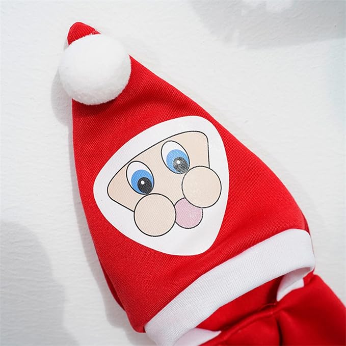 Christmas cat Role-Playing Costume, Halloween Adjustable pet Cape Costume, Christmas pet Accessory Costume, Kitten Animal Party pet Role-Playing (Christmas red, cat/S)