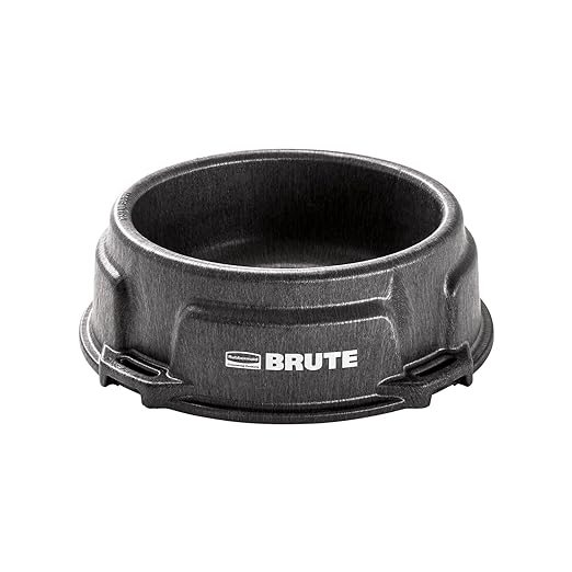 Rubbermaid Commercial Products Brute 1.25-Gallon Tip-Resistant Animal Pan Feeder with Tie-Down Slots, RigidCell Construction, Made in USA for Livestock & Small Animals