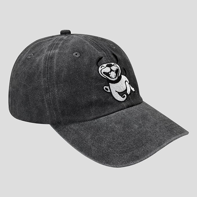 Embroidered Funny Dog Hat for Men Women Adjustable Vintage Cat Baseball Cap Gifts for Pet Lover