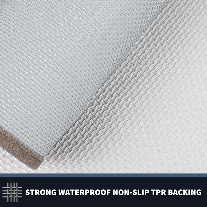 PURRUGS Dirt Trapping Door Mat 32" x 48", Non-Slip/Skid Machine Washable Entryway Rug, Shoes Scraper, Throw Rug, Super Absorbent Area Rug for Muddy Wet Shoes and Paws, Beige & Grayish Brown