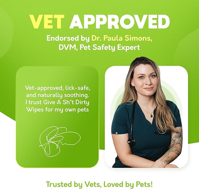 Lick-Safe Pet Wipes for Dogs & Cats - Vet-Approved & Hypoallergenic - Cleans Mud, Odors & Dander - Wipes for Paws, Face & Butt - 10% to Charity - Earth-Friendly & Unscented Cat Cleaning - Pack of 200