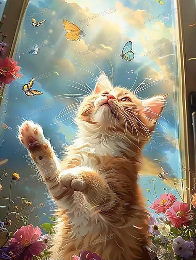 Window Sill Cat Wooden Jigsaw Puzzles 1000 Pieces - 1000 Piece Jigsaw Puzzle 20 X 30 Inches, Fun Indoor Activity - Gift Poster, Patience Enhancing Stress Relief Gifts