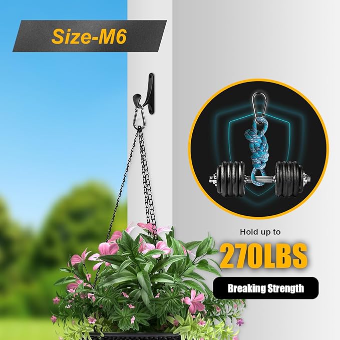 8 Pcs Carabiner Clip Spring Snap Hook - M6 2.36 Inch Heavy Duty Snap Hooks Quick Link for Hiking Camping Fishing Swing Hammock, 270lbs Capacity