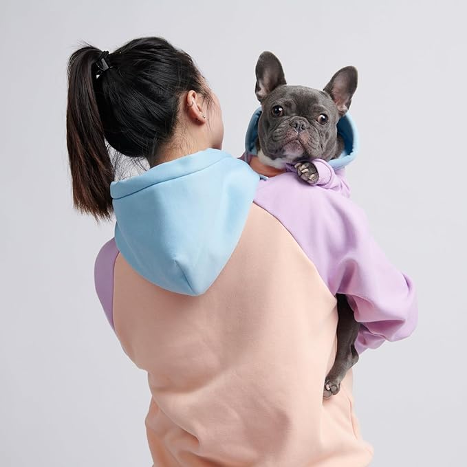Spark Paws Dog Hoodie – Premium Dog Sweater for Small, Medium, and Large Dogs | Warm Outfits for French Bulldogs, Pitbull, Puppy, Winter Jacket Alternative - Cotton Candy - XL