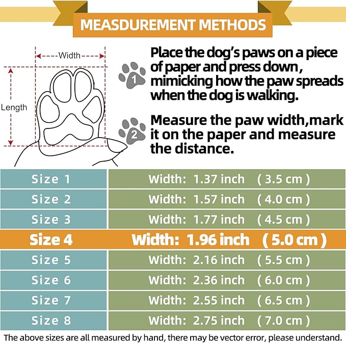 Hcpet Dog Boots for Large Dogs, Dog Shoes for Hot Pavement Winter Snow, Paw Protector Dog Booties Designed for Comfort and Breathability, Outdoor Booties for Small Medium Dogs for Hiking Brown Size 4