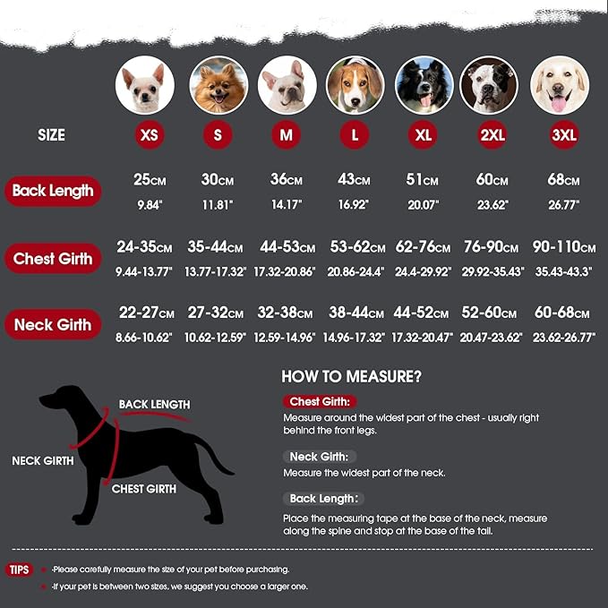 ASENKU Dog Winter Coat, Fleece Doggie Jacket Plaid Reversible Vest Waterproof Windproof Cold Weather Clothes for Small Medium Large Dogs(L,Red)