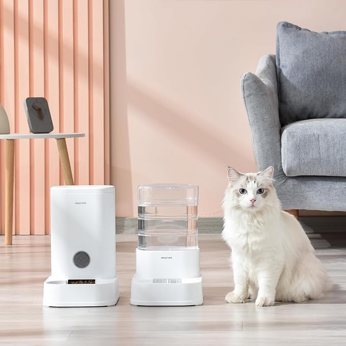 PAWGETHER® Gravity Cat Water Dispenser with 6 Pcs Filters Pet Waterer for Cats and Small to Medium Sized Dogs 1 Gallon/3.5L