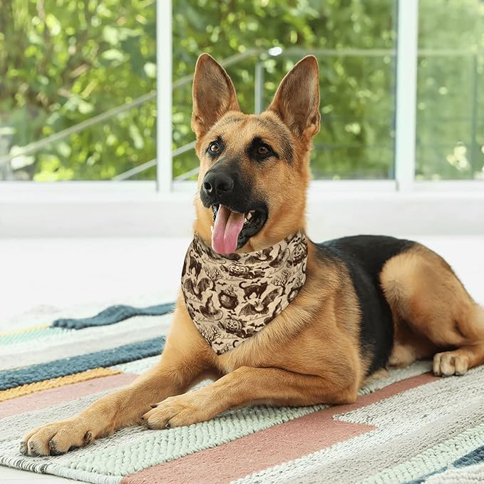 Vintage Halloween Bat Black Cat Witch Pumpkin Dog Bandana Scarf Triangle Bibs Pet Accessories Cat Kerchief