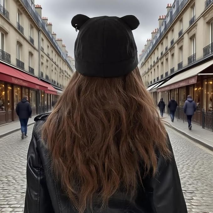 Malaxlx Cat Ear Docker Cap for Women Men – Brimless Cotton Sailor Beanie Skull Cap