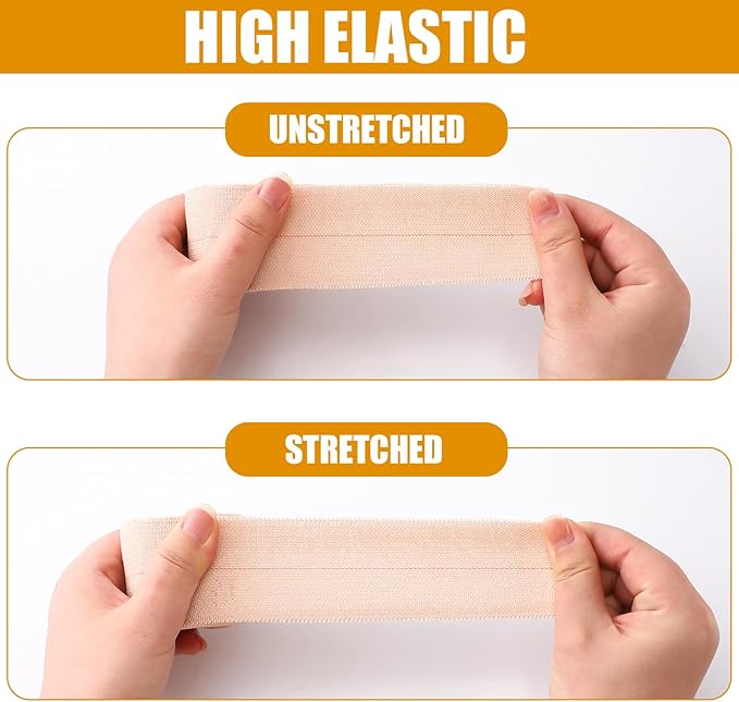 Geiserailie 12 Rolls 2 Inches Elastic Tape Adhesive Elastic Tape Self Adhesive Bandage Wrap Flexible Stretch Bandages for Sports Ankle, Knee and Wrist Sprains Animal Pets, 5 Yards