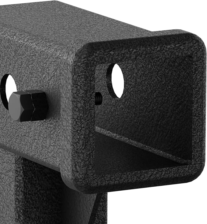 2-Inch Trailer Receiver Hitch Riser & Extender, 4.4" Rise/Drop, Solid Tube, Extension Length Options 5", 6", 8", 9", 7500 lbs Towing Capacity, Matte Black