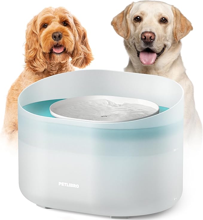 PETLIBRO Dog Water Fountain, 2.1Gal/8L Capsule Dog Fountain for Medium to Large Dogs, Anti-Splash Dog Water Bowl Dispenser, Super Quiet Pet Water Fountain, Great for Dogs Cats and Multi-Pet Home