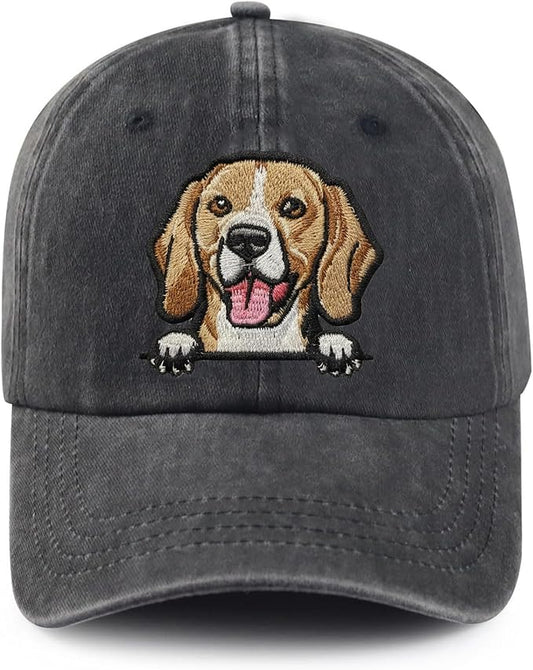 Dog Lover Gifts, Beagle Embroidered Dog Baseball Hats for Men Women