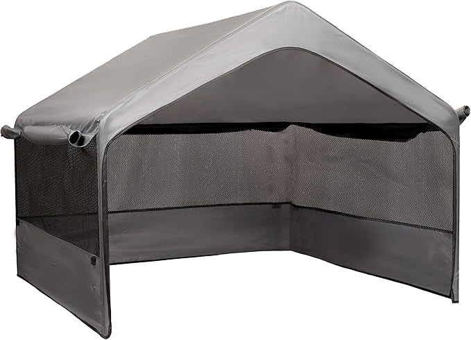 Extra Large Outdoor Dog Tent Replacement Canopy, Big Dog Shade Shelter with Three-Sided Breathable Mesh Windows 4'x 4'x 3.3', Canopy Roof Only (Metal Frame Not Included)